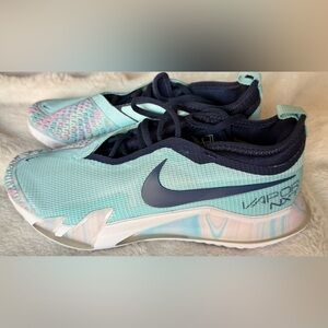 New women’s NikeCourt React Vapor NXT Glacier Ice Midnight Navy W Blue size 7.5